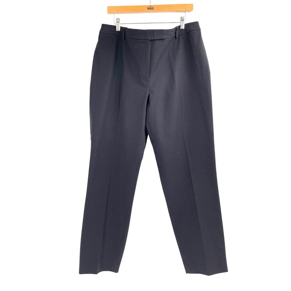 NWT Talbots Womens 18W High-Waist Straight-Leg Full-Length Pants Black Classic